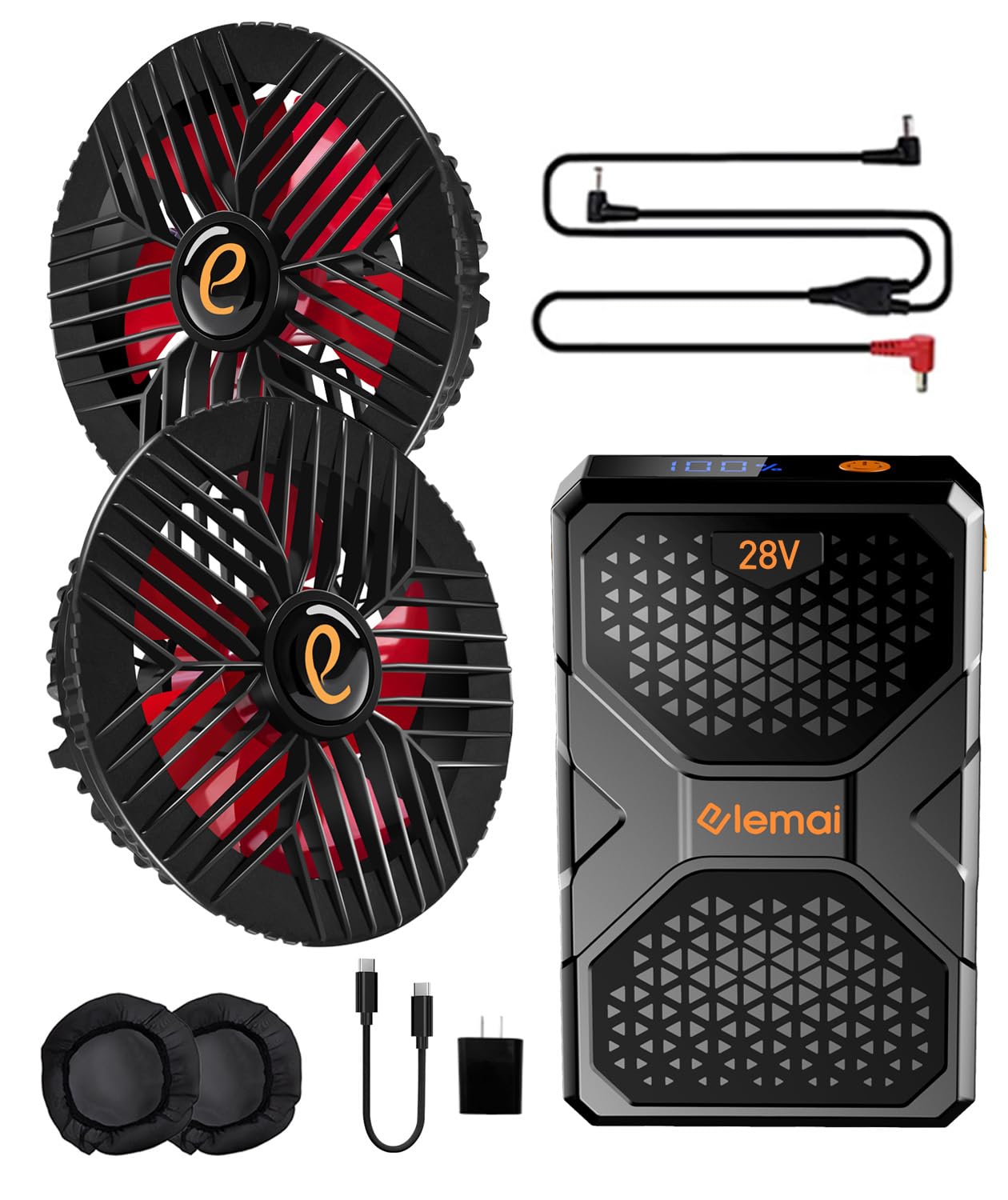 Amazon.co.jp: ファンバッテリーセット【28V高出力 30000mAh大容量